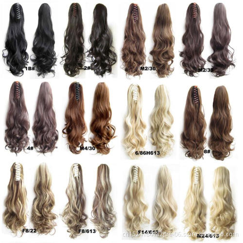 27 613 blond ponytail hair extension, cheap clip 613 blond hair ponytail wig